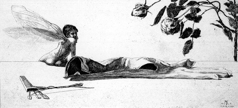 Wikioo.org - สารานุกรมวิจิตรศิลป์ - จิตรกรรม Max Klinger - Cupid
