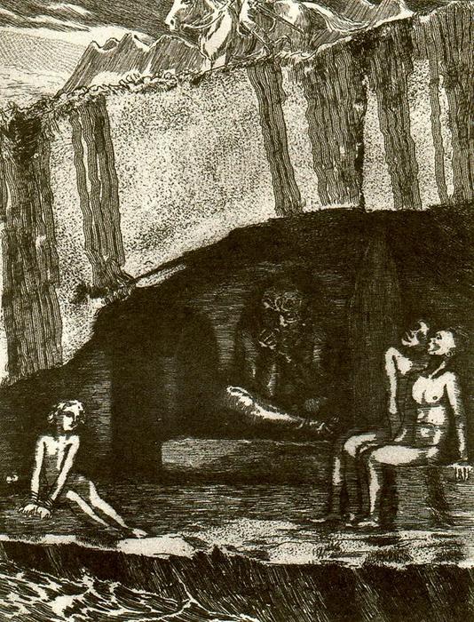 WikiOO.org – 美術百科全書 - 繪畫，作品 Max Klinger - 洞穴