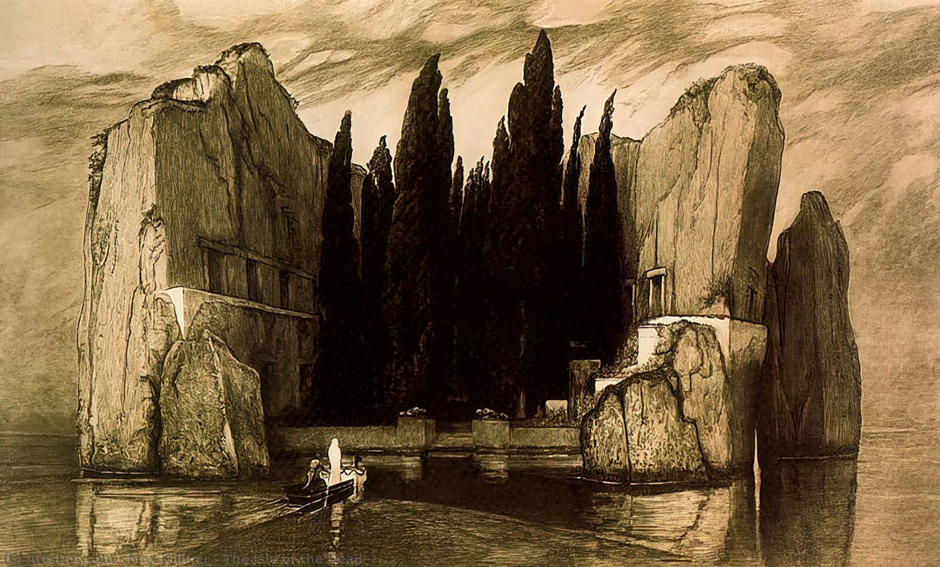 WikiOO.org - Enciklopedija dailės - Tapyba, meno kuriniai Max Klinger - The Isle of the Dead