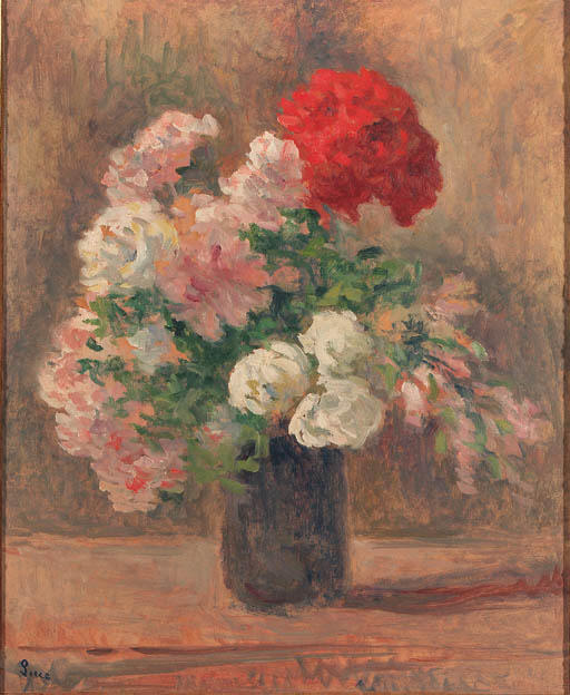 Wikioo.org - The Encyclopedia of Fine Arts - Painting, Artwork by Maximilien Luce - A still life with flowers