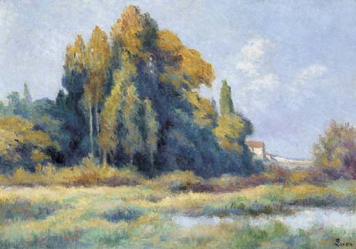 WikiOO.org - Encyclopedia of Fine Arts - Maleri, Artwork Maximilien Luce - Autumn in Rolleboise