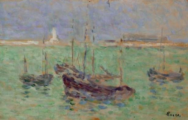 WikiOO.org - אנציקלופדיה לאמנויות יפות - ציור, יצירות אמנות Maximilien Luce - Boats off the port