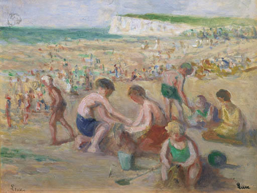 WikiOO.org - Енциклопедия за изящни изкуства - Живопис, Произведения на изкуството Maximilien Luce - Children on the Beach