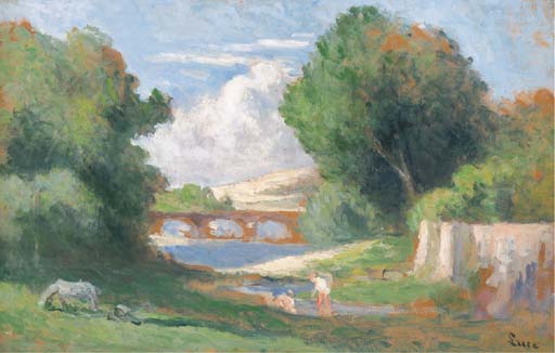 WikiOO.org - Encyclopedia of Fine Arts - Malba, Artwork Maximilien Luce - Countryside around Mantes