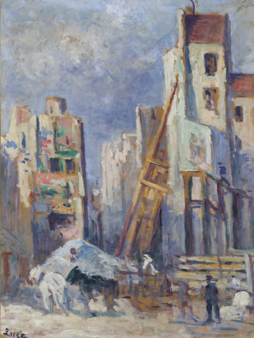 WikiOO.org - Encyclopedia of Fine Arts - Maleri, Artwork Maximilien Luce - Demolition site, Réaumur street