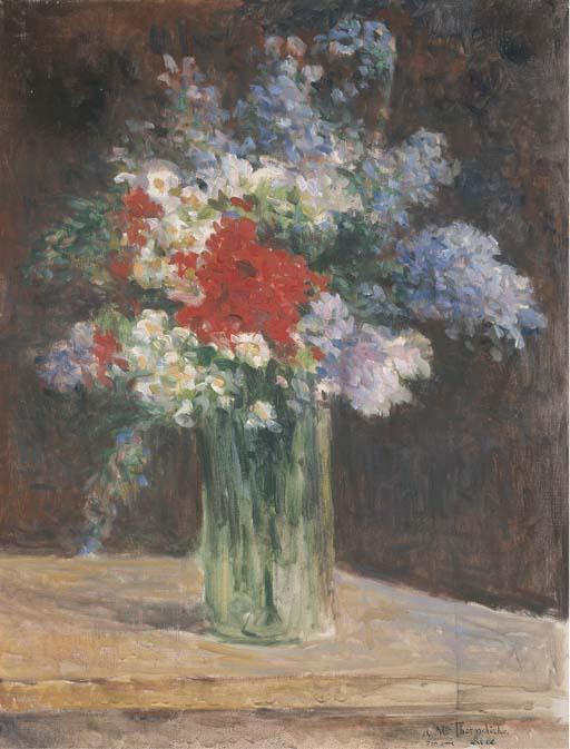 WikiOO.org - Encyclopedia of Fine Arts - Schilderen, Artwork Maximilien Luce - Fleurs dans un vase