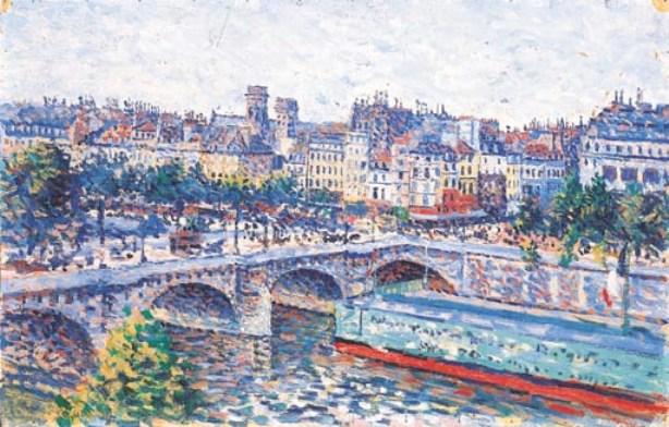 WikiOO.org - Енциклопедия за изящни изкуства - Живопис, Произведения на изкуството Maximilien Luce - Le Pont-Neuf, Paris