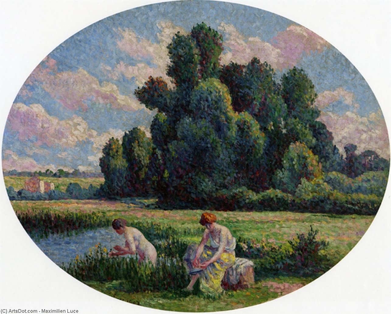 Wikioo.org - The Encyclopedia of Fine Arts - Painting, Artwork by Maximilien Luce - Moulineux, Bathers