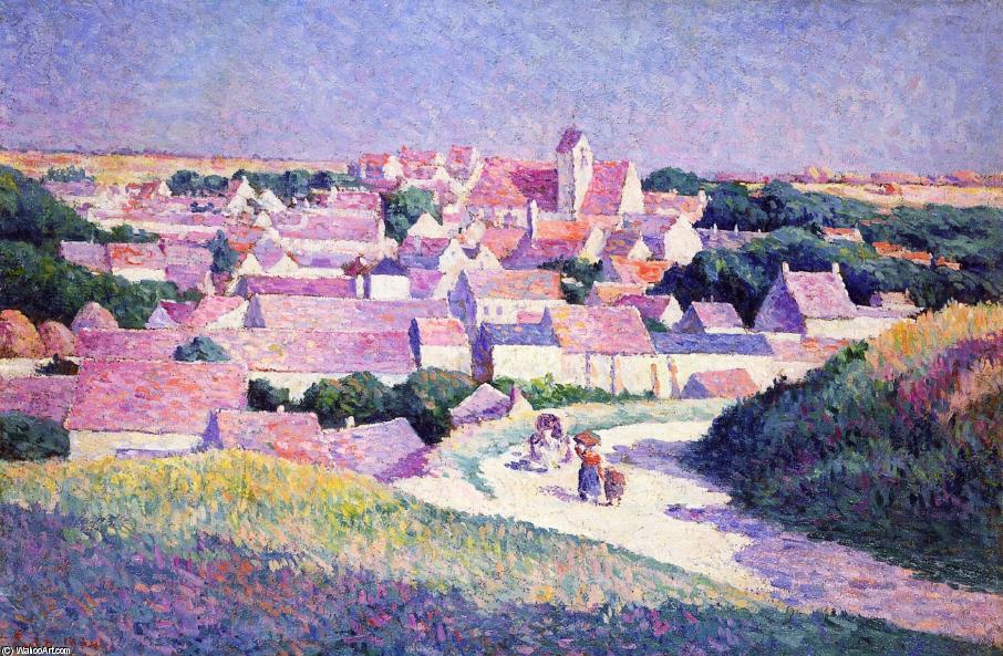 Wikioo.org - The Encyclopedia of Fine Arts - Painting, Artwork by Maximilien Luce - Moulineux, the Entrance to the Village