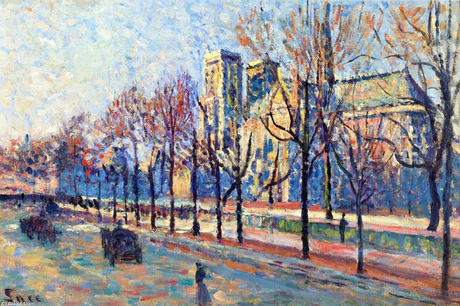 Wikioo.org - The Encyclopedia of Fine Arts - Painting, Artwork by Maximilien Luce - Notre-Dame, View from the Quay Montebello