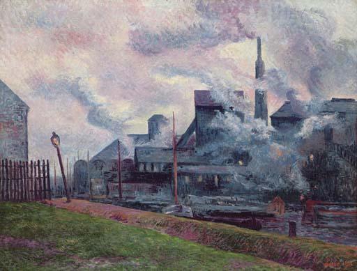 Wikioo.org - The Encyclopedia of Fine Arts - Painting, Artwork by Maximilien Luce - On the banks of the Sambre 1