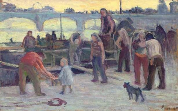 Wikioo.org - The Encyclopedia of Fine Arts - Painting, Artwork by Maximilien Luce - On the docks