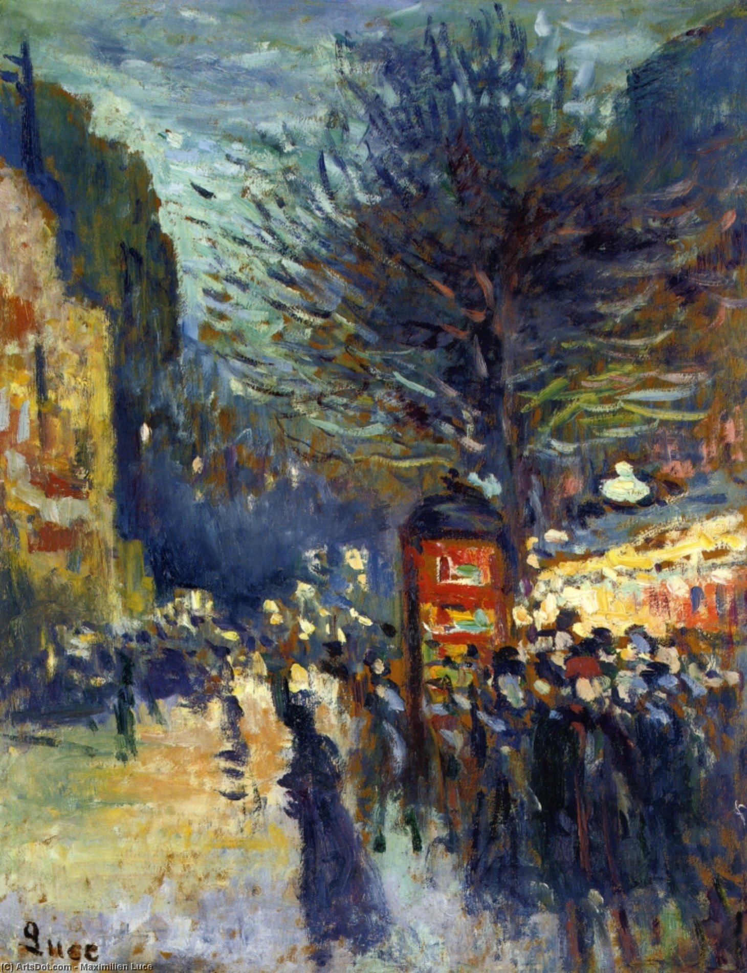 Wikioo.org - The Encyclopedia of Fine Arts - Painting, Artwork by Maximilien Luce - Street in Paris
