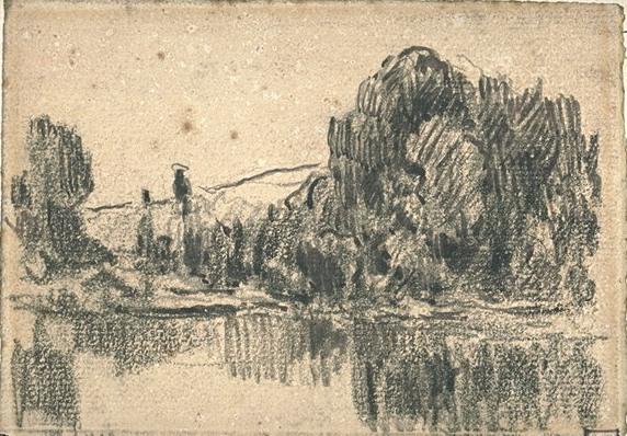 WikiOO.org - Encyclopedia of Fine Arts - Lukisan, Artwork Maximilien Luce - Study of a calm river