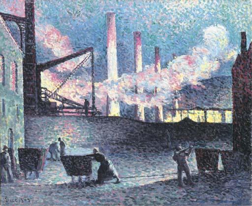 Wikioo.org - The Encyclopedia of Fine Arts - Painting, Artwork by Maximilien Luce - The factory at Couillet