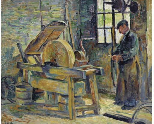 Wikioo.org - The Encyclopedia of Fine Arts - Painting, Artwork by Maximilien Luce - the grinder