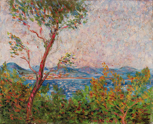 WikiOO.org - Encyclopedia of Fine Arts - Maleri, Artwork Maximilien Luce - The Mediterranean Sea in Saint Tropez