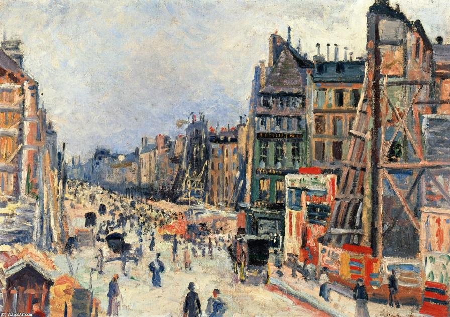 Wikioo.org - The Encyclopedia of Fine Arts - Painting, Artwork by Maximilien Luce - The Opening of the Rue Reaumur