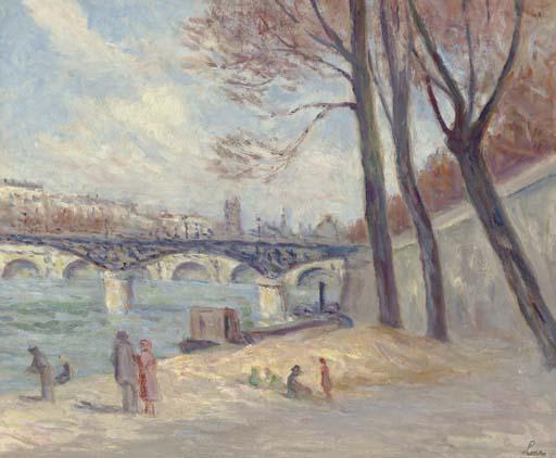 WikiOO.org - Enciclopedia of Fine Arts - Pictura, lucrări de artă Maximilien Luce - The Pont des Arts