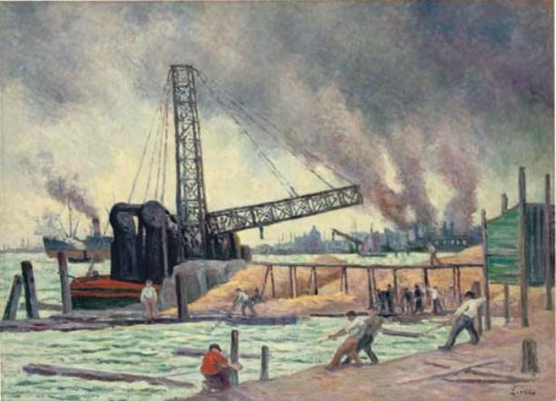 Wikioo.org - สารานุกรมวิจิตรศิลป์ - จิตรกรรม Maximilien Luce - The port of Rotterdam 2