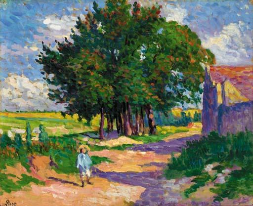 Wikioo.org - The Encyclopedia of Fine Arts - Painting, Artwork by Maximilien Luce - The village road