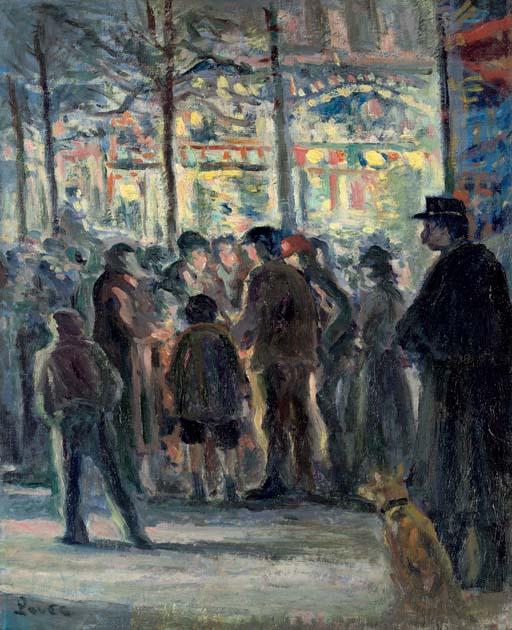 Wikioo.org - Encyklopedia Sztuk Pięknych - Malarstwo, Grafika Maximilien Luce - Winter Street scene