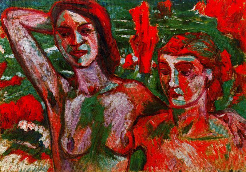 Wikioo.org - The Encyclopedia of Fine Arts - Painting, Artwork by Mikhail Fiodorovich Larionov - Bathers, Odessa