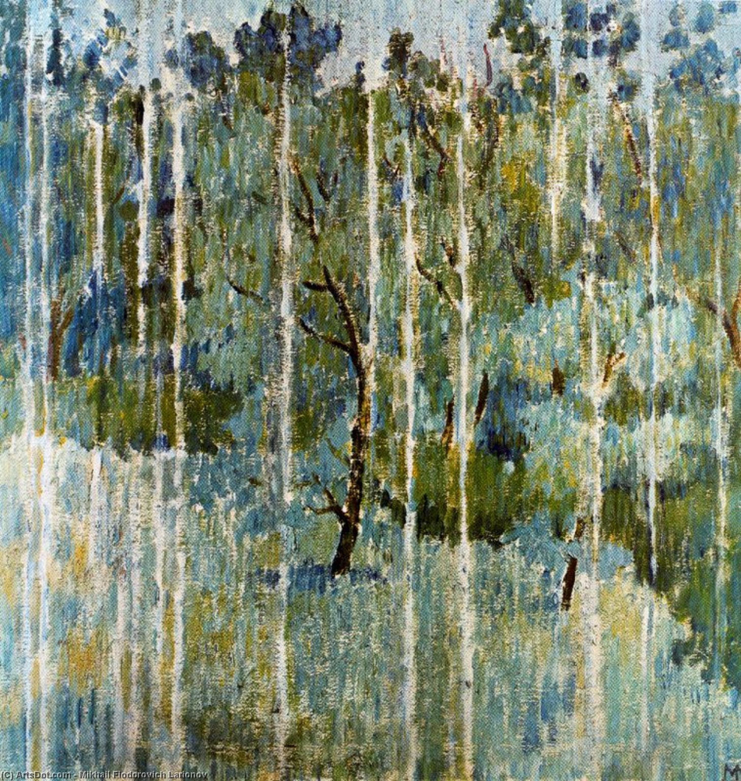 Wikioo.org - สารานุกรมวิจิตรศิลป์ - จิตรกรรม Mikhail Fiodorovich Larionov - Rain