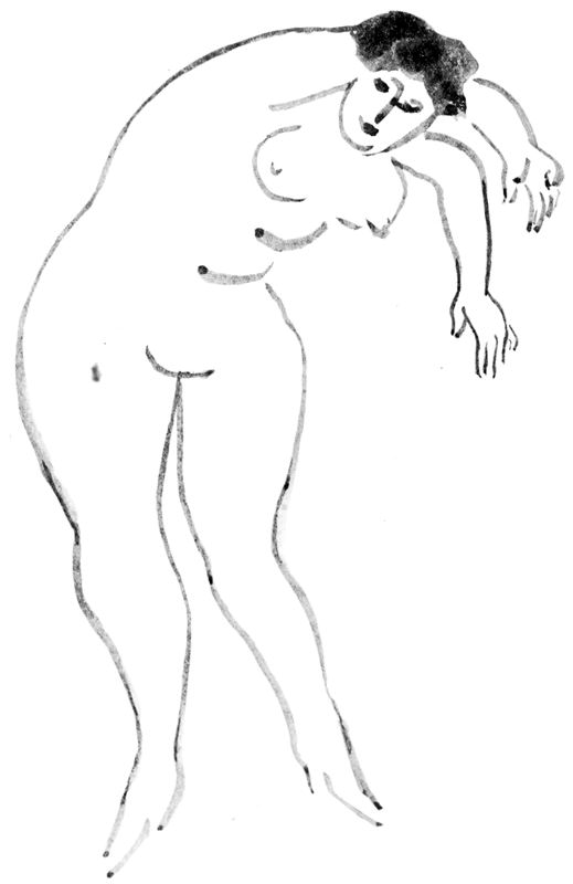 Wikioo.org - Bách khoa toàn thư về mỹ thuật - Vẽ tranh, Tác phẩm nghệ thuật Mikhail Fiodorovich Larionov - Standing nude