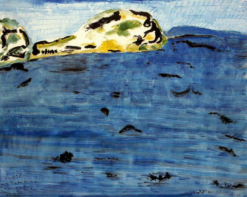 Wikioo.org - The Encyclopedia of Fine Arts - Painting, Artwork by Milton Avery - Blue Bay and Dunes