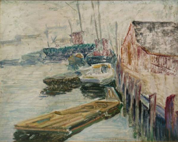 Wikioo.org - สารานุกรมวิจิตรศิลป์ - จิตรกรรม Milton Avery - Boats at Gloucester
