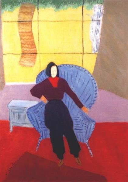 Wikioo.org - The Encyclopedia of Fine Arts - Painting, Artwork by Milton Avery - Girl In Wicker Chair