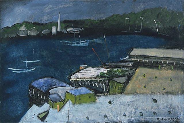 Wikioo.org - The Encyclopedia of Fine Arts - Painting, Artwork by Milton Avery - Harbor at Night