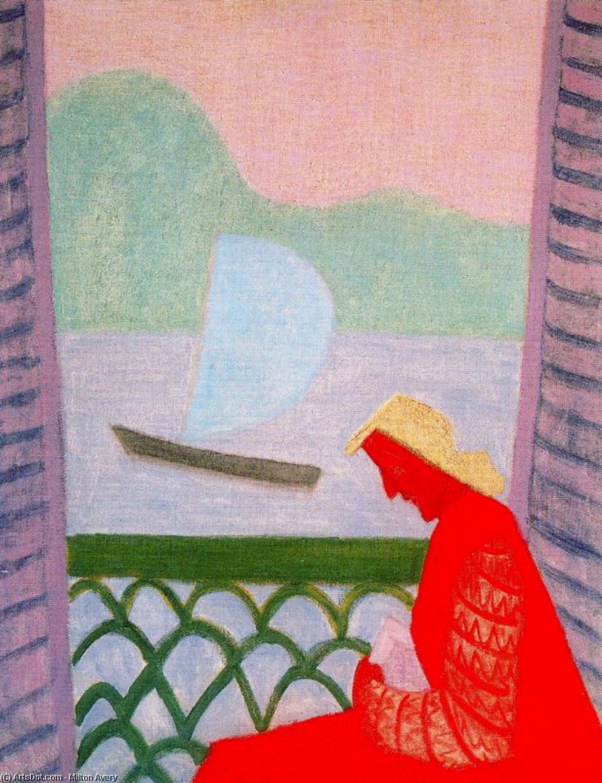 WikiOO.org - Enciclopedia of Fine Arts - Pictura, lucrări de artă Milton Avery - March on the Balcony