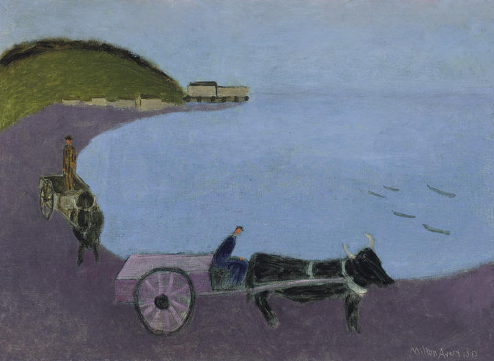 Wikioo.org - The Encyclopedia of Fine Arts - Painting, Artwork by Milton Avery - Oxcart--Blue Sea