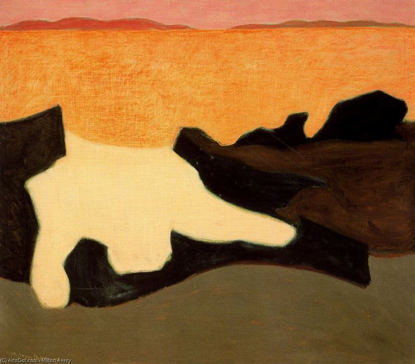 WikiOO.org - Encyclopedia of Fine Arts - Maalaus, taideteos Milton Avery - Sunset