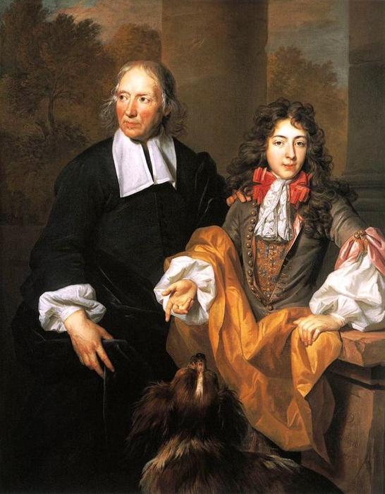 Wikioo.org - The Encyclopedia of Fine Arts - Painting, Artwork by Nicolas De Largillière - A Young Man with His Tutor