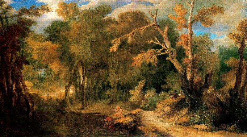 Wikioo.org - The Encyclopedia of Fine Arts - Painting, Artwork by Nicolas De Largillière - Wooded Landscape
