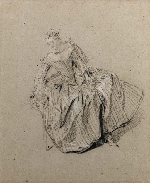 WikiOO.org - Енциклопедія образотворчого мистецтва - Живопис, Картини
 Nicolas Lancret - A seated woman, looking down to the left