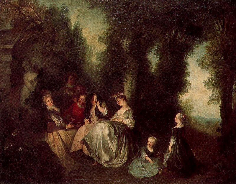 Wikioo.org - The Encyclopedia of Fine Arts - Painting, Artwork by Nicolas Lancret - Garden party