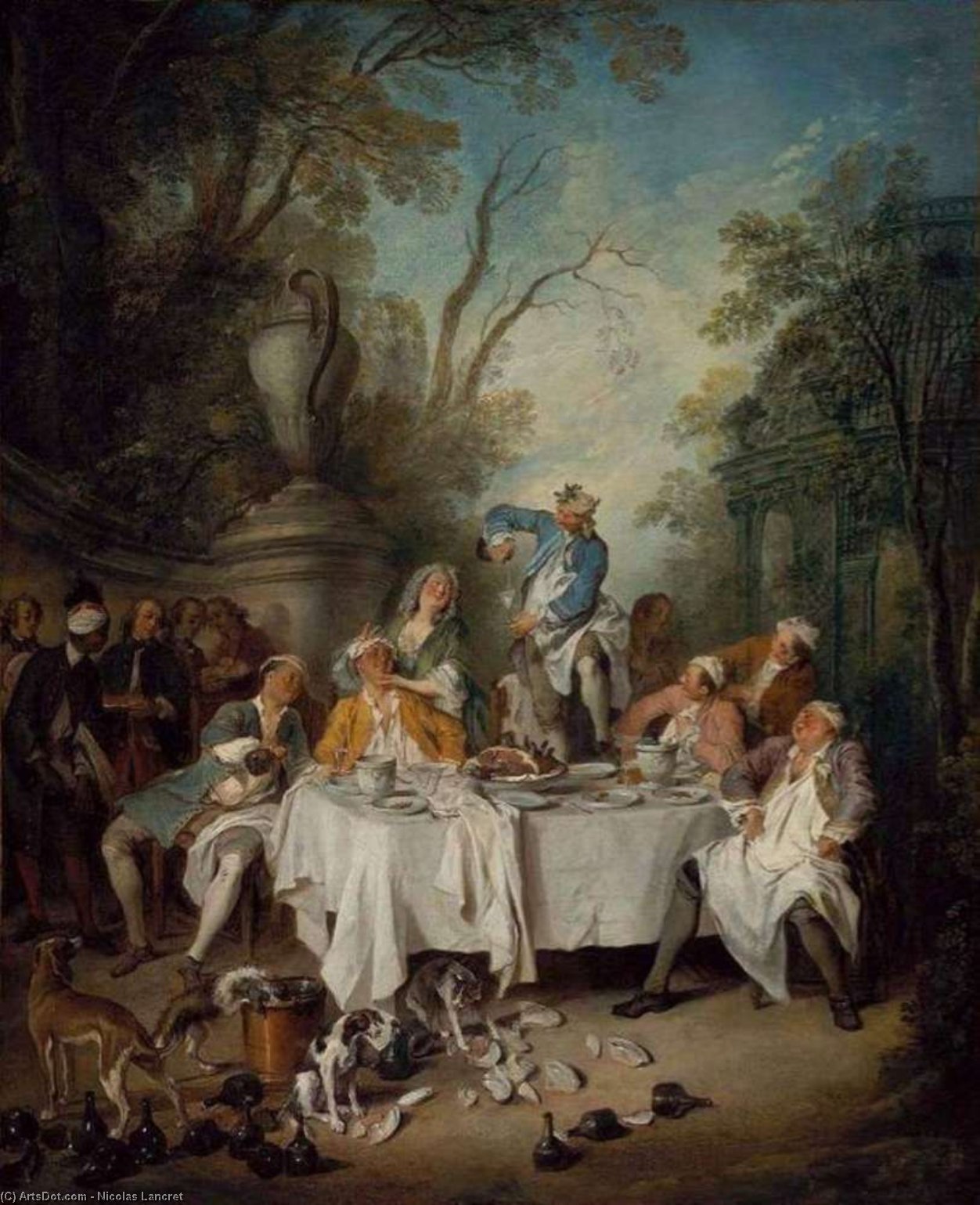 Wikioo.org - The Encyclopedia of Fine Arts - Painting, Artwork by Nicolas Lancret - Luncheon Party