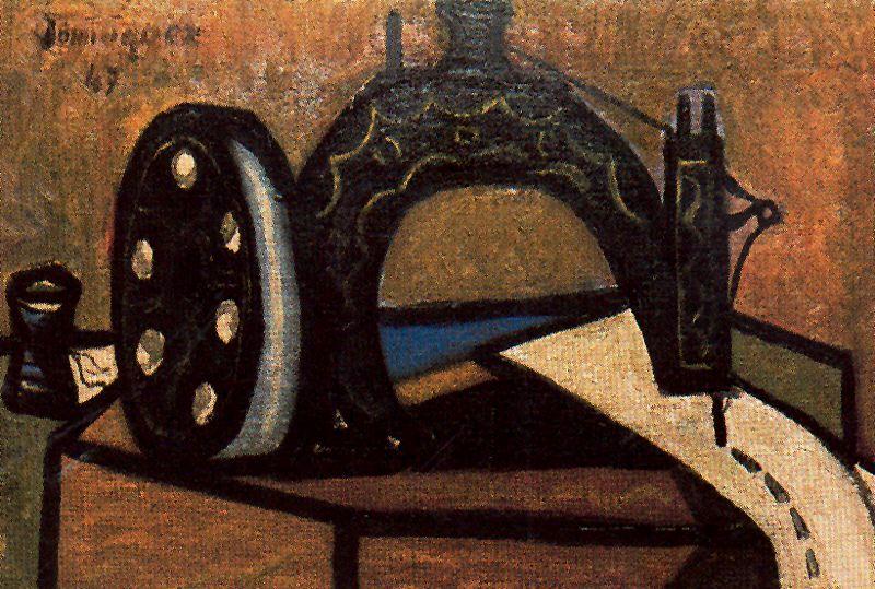 Wikioo.org – La Enciclopedia de las Bellas Artes - Pintura, Obras de arte de Oscar Dominguez - La máquina de coser