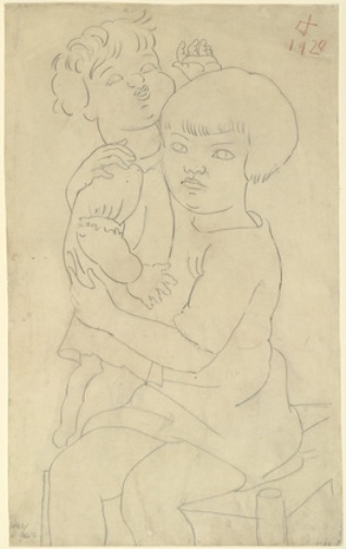 Wikioo.org - สารานุกรมวิจิตรศิลป์ - จิตรกรรม Otto Dix - Child with Doll