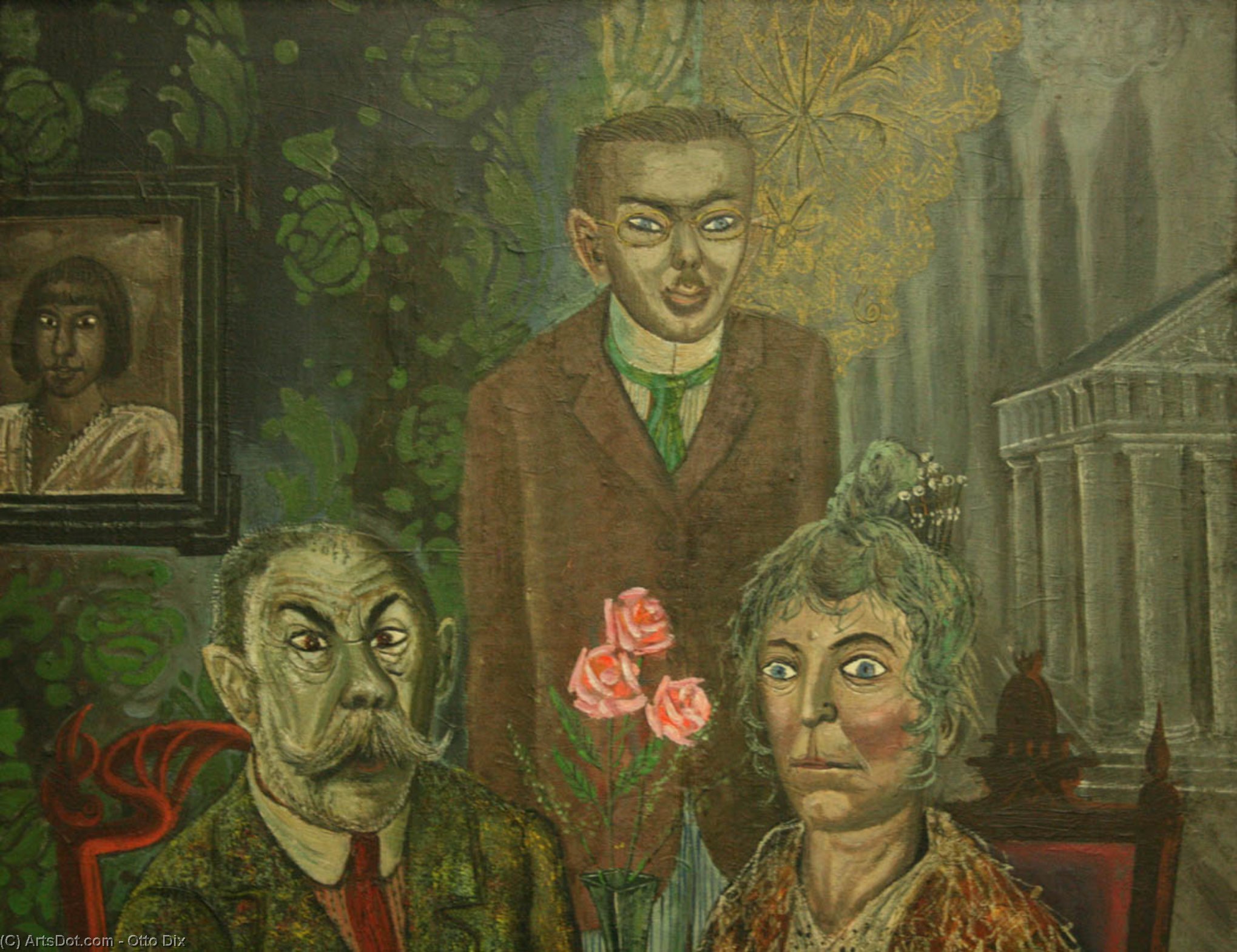 WikiOO.org - Encyclopedia of Fine Arts - Maalaus, taideteos Otto Dix - Family of the painter Adalbert Trillhaase