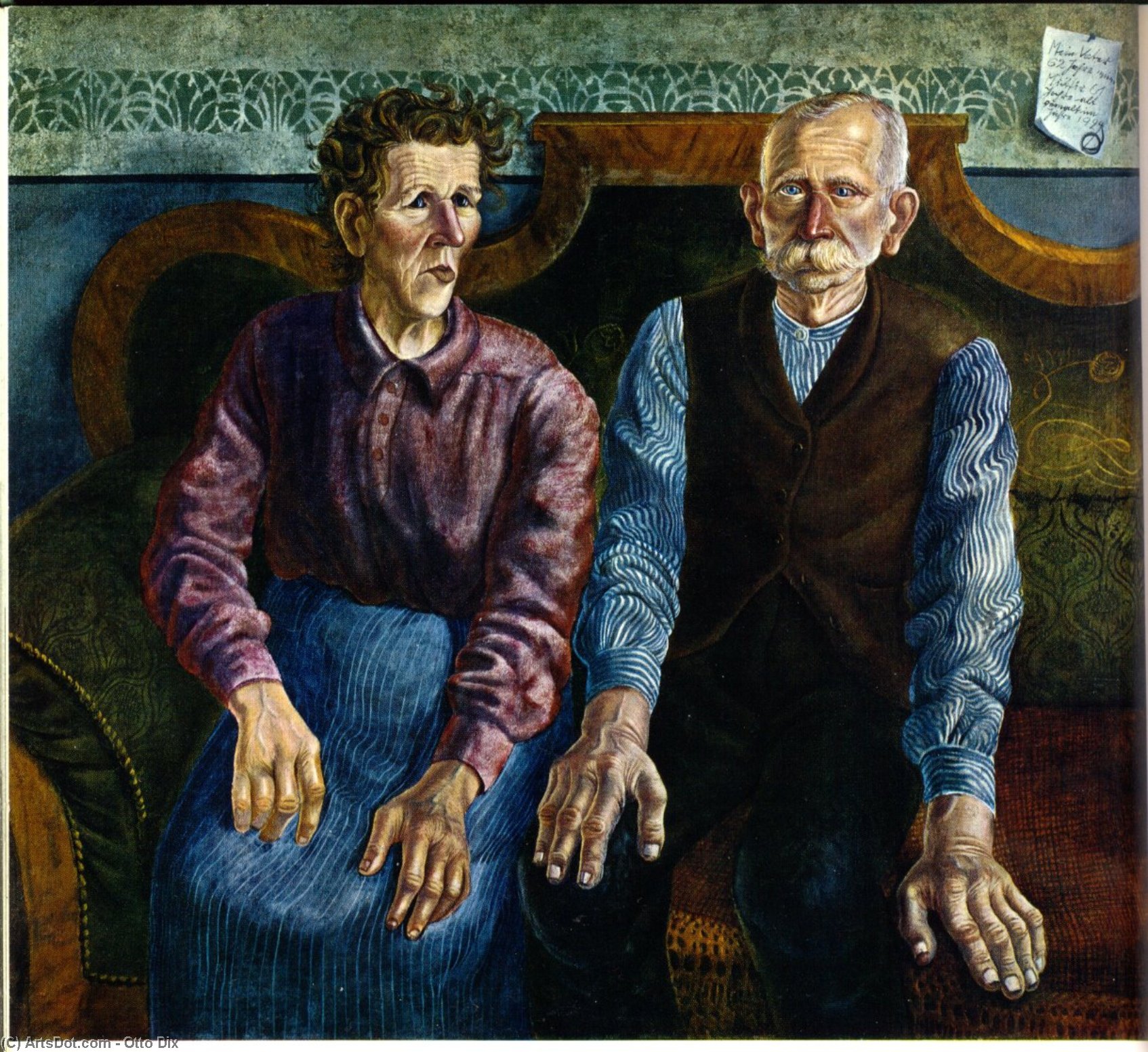 Wikioo.org - The Encyclopedia of Fine Arts - Painting, Artwork by Otto Dix - Parents of the Artist