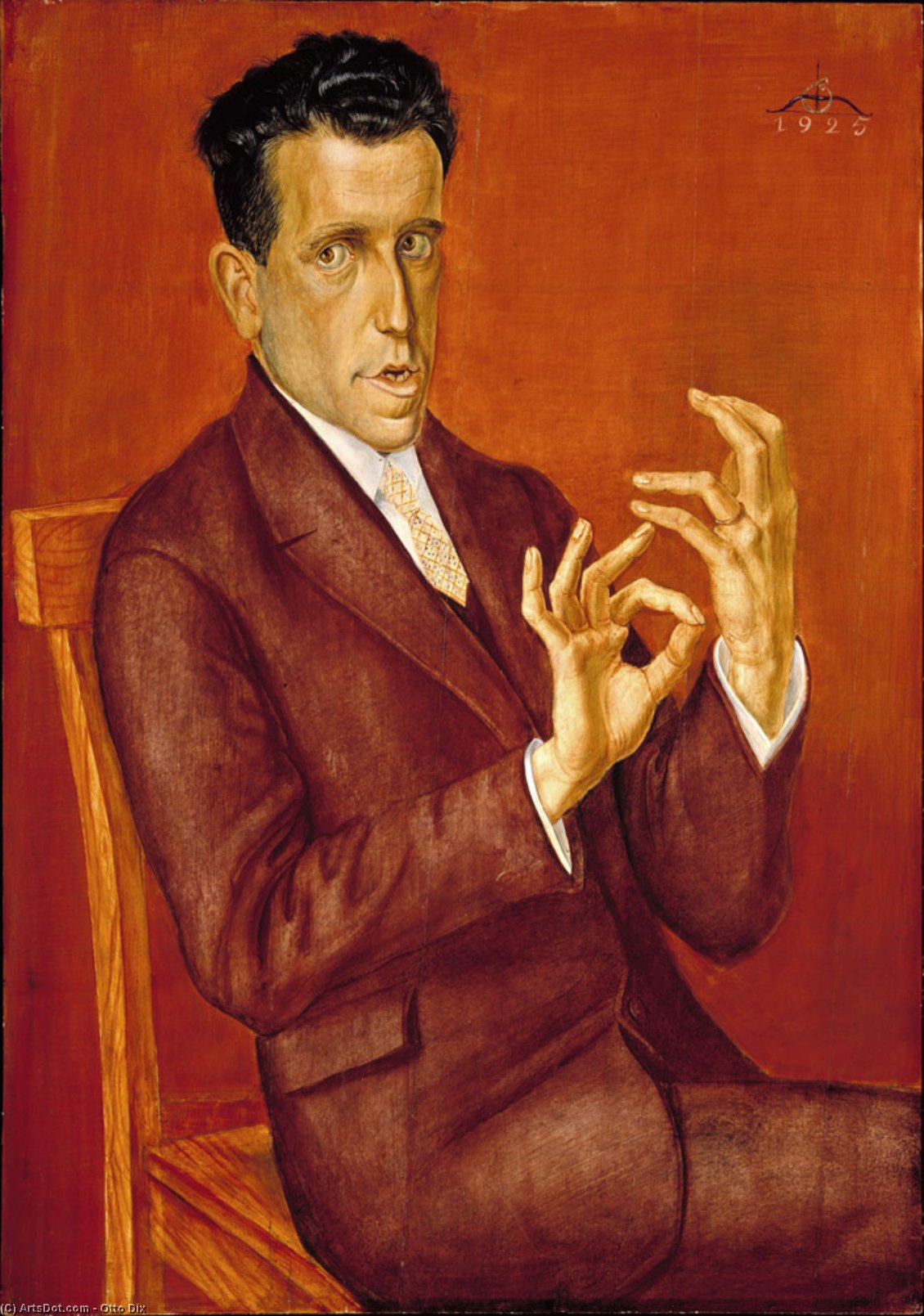 WikiOO.org - Enciclopédia das Belas Artes - Pintura, Arte por Otto Dix - Portrait of the Lawyer Hugo Simons 1