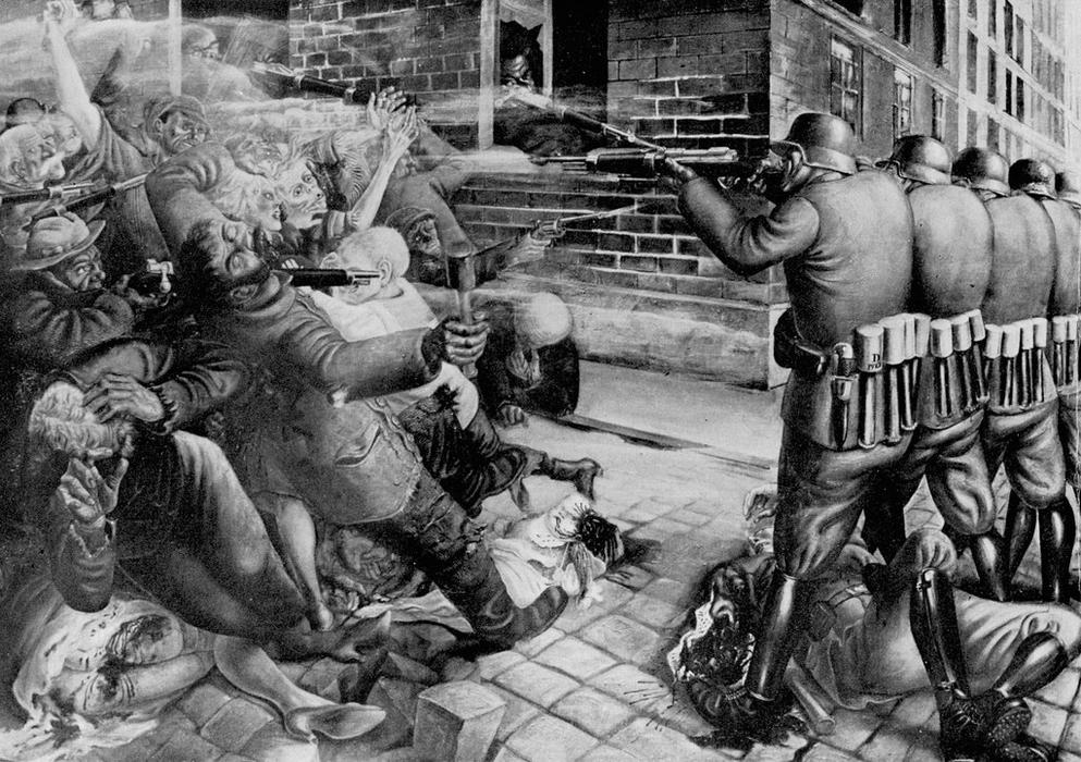 WikiOO.org - Encyclopedia of Fine Arts - Lukisan, Artwork Otto Dix - Street Fight