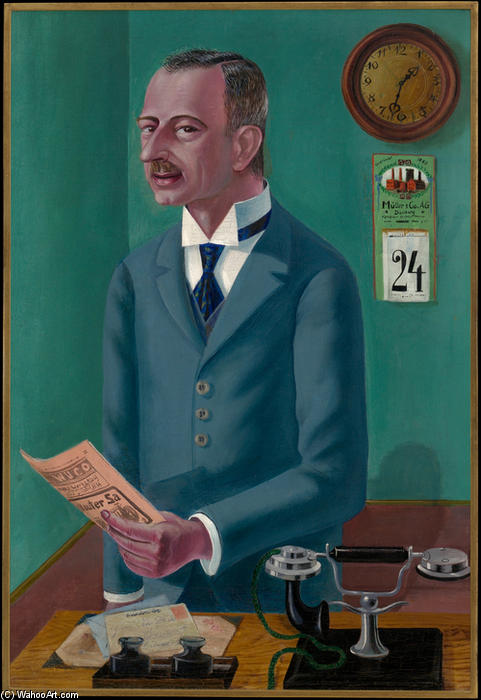 Wikioo.org - The Encyclopedia of Fine Arts - Painting, Artwork by Otto Dix - The Businessman Max Roesberg, Dresden