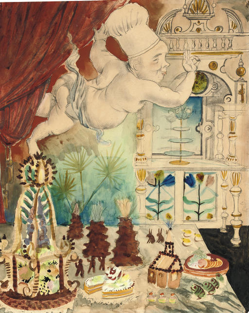 Wikioo.org - Die Enzyklopädie bildender Kunst - Malerei, Kunstwerk von Otto Dix - Der Gott der Konditoren