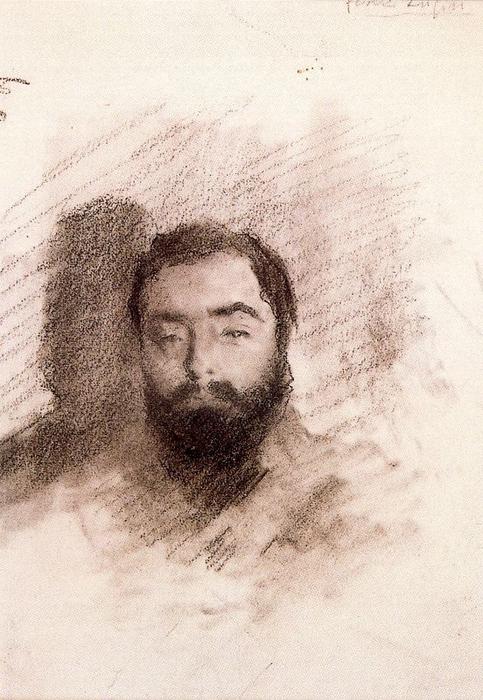 WikiOO.org - دایره المعارف هنرهای زیبا - نقاشی، آثار هنری Ovidio Murguía De Castro - Portrait of Alejandro Perez Lugín